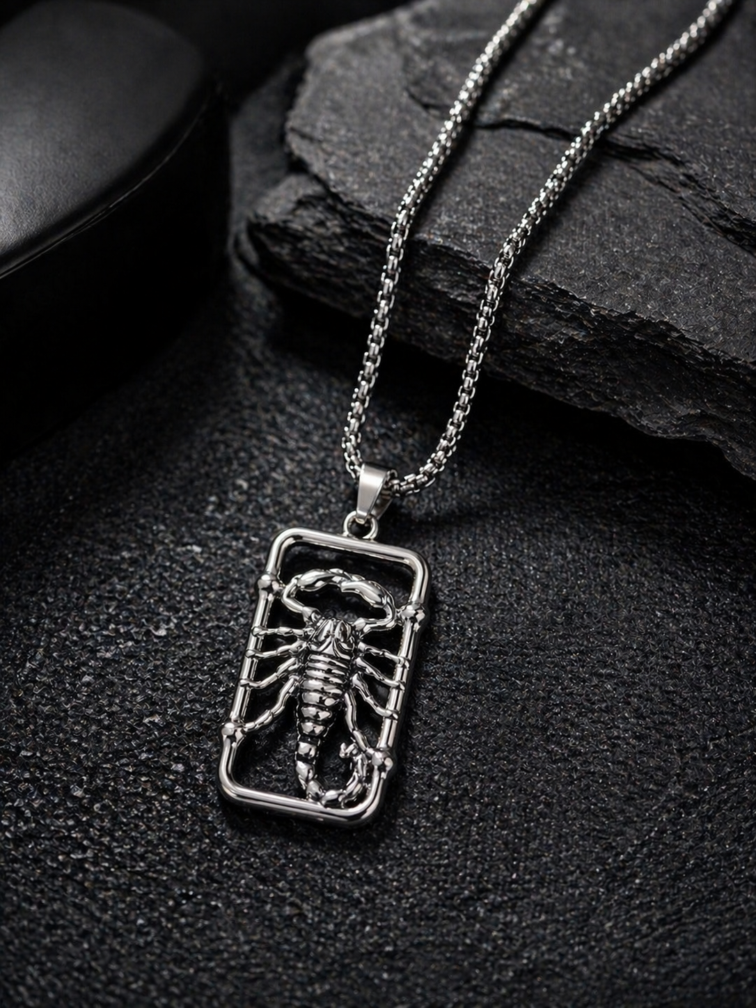 Scorpion Silver Pendant Necklace | Premium Statement Chain